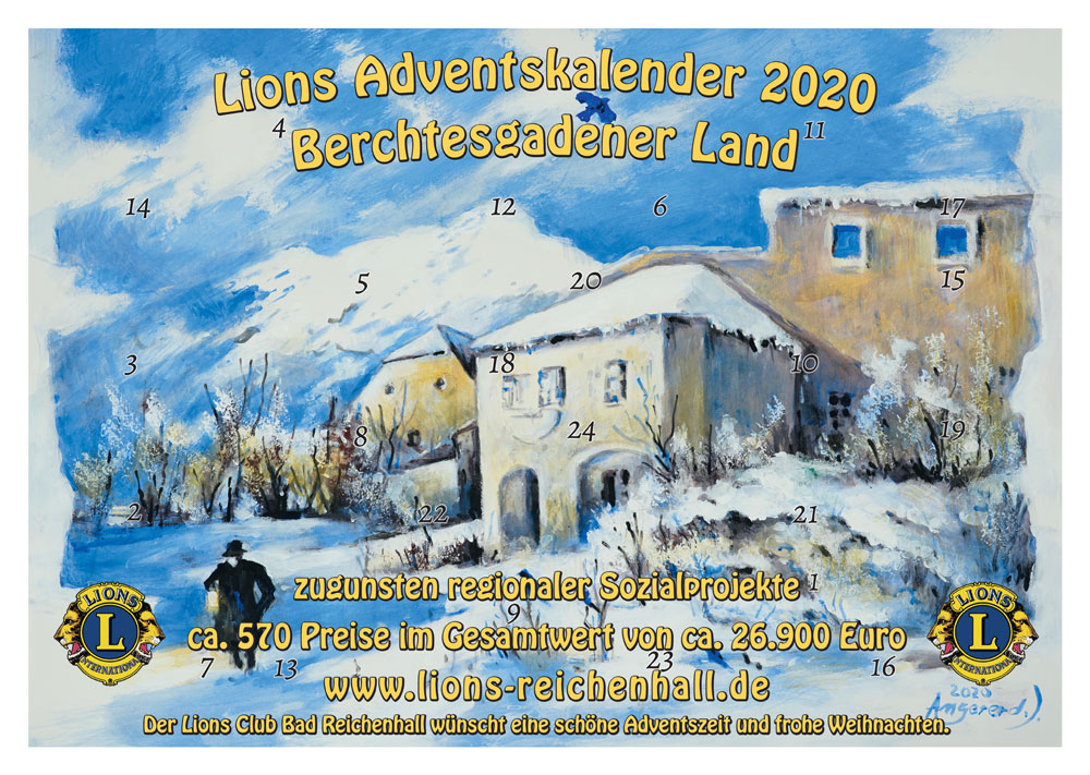 Lions-Adventskalender 2020 Berchtesgadener Land zugunsten von Sozialprojekten in der Region
